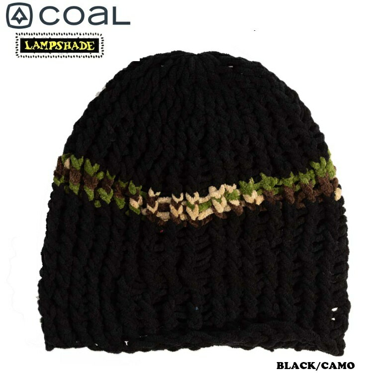 COAL コール 26-27 LAMPSHADE SKULLY（BLACK/CAMO） ランプシェード コラボ ビーニー ニットキャップ ニット帽 手編み ハンドメイド 2027 メール便対応！ 【予約商品 2026年10月より順次発送予定】