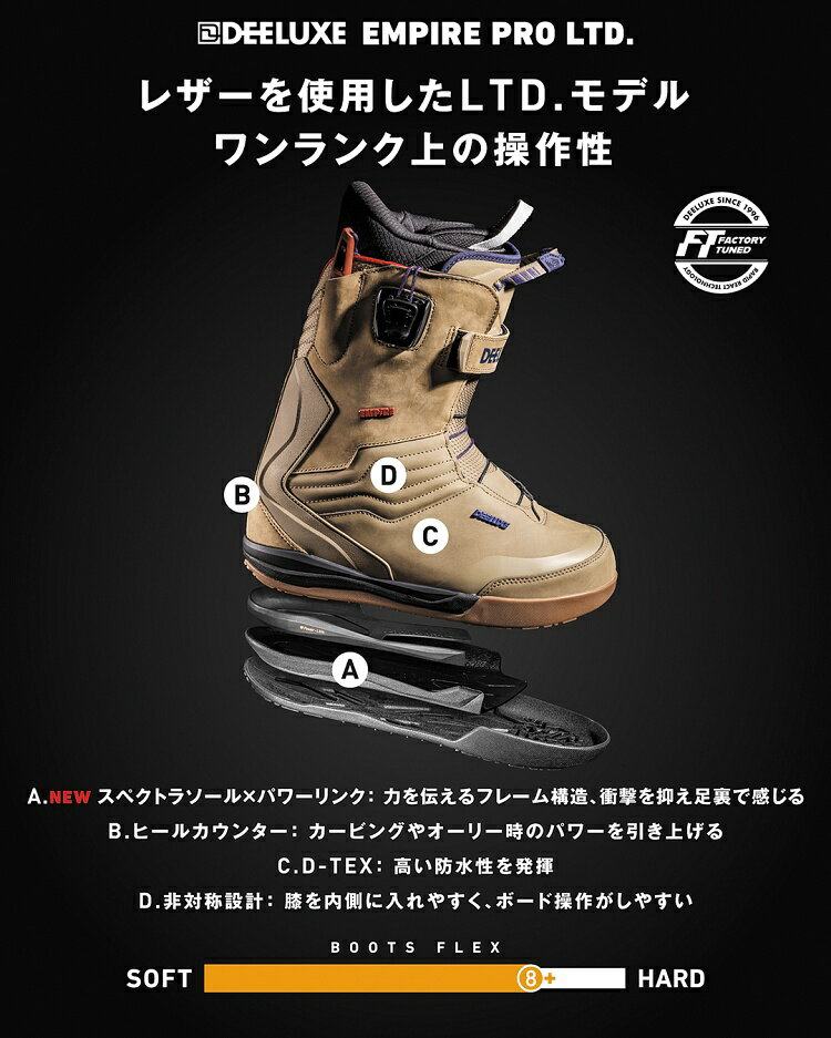 DEELUXE BOOTS ディーラックス 26-27 EMPIRE CTF LIMITED カラー:MUD / エンパイア　サーモフィット 2027 DEELUXE日本正規品　保証書付【サーモインナー　店舗にて熱成型無料！】　送料無料！【2026年10月より順次発送予定】 3