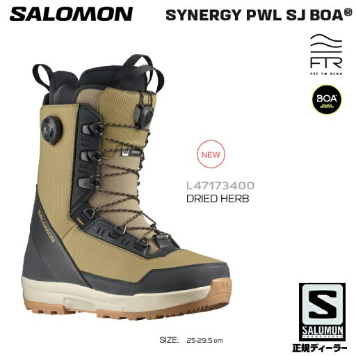 SALOMON サロモン SYNERGY PWL SJ BOA Boot カラー:DRIED HERB シナジー【全国送料無料】 正規品 保証書付 /スノーボードブーツ 店舗成型無料 24-25 2025 SALOMON サロモン SYNERGY PWL SJ BOA Boot カラー:DRIED HERB シナジー【全国送料無料】 正規品 保証書付 /スノーボードブーツ 店舗成型無料 24-25 2025