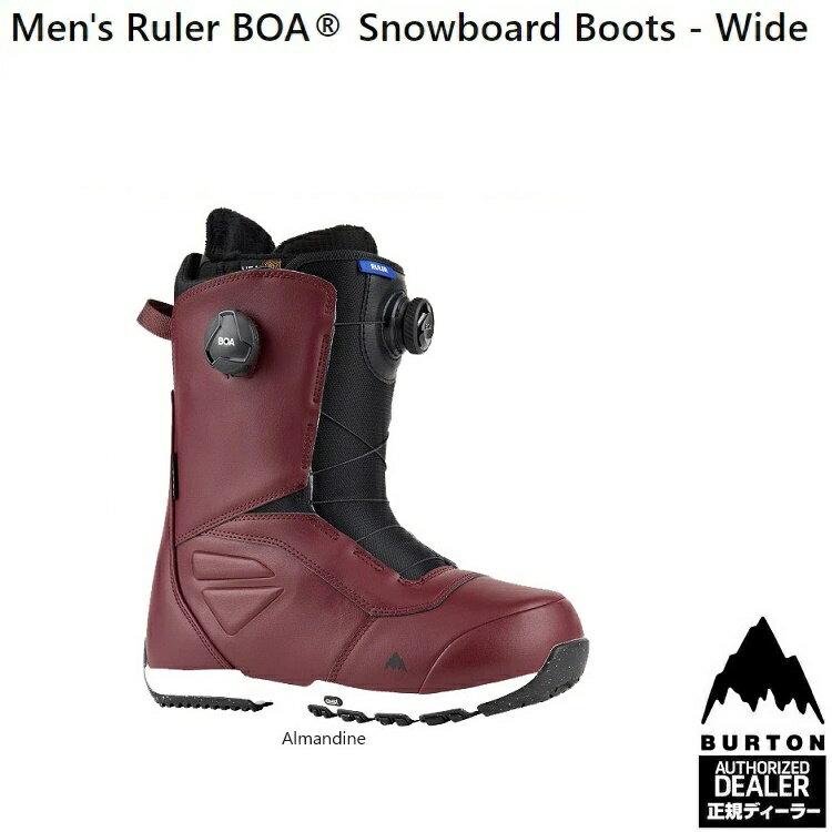 バートン ルーラー　ボア　ワイドフィット　BURTON RULER BOOTS BOA Wide Fit (COLOR:Almandine) /2024  正規品　保証書付　/バートン　スノーボードブーツ　店舗成型無料　23‐24