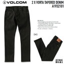 VOLCOM DENIM JEANS {R fj y 2 X VORTA TAPERED DENIM z A1932101 y BKO zBLACK OUT SLIM TAPERD FIT VOLCOMJAPANKi