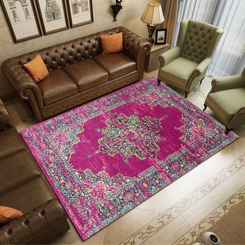 カーペット 伝統的 洗える 滑り止め マット ルームマット インテリア 大人 リビングマット ホール 40x6..