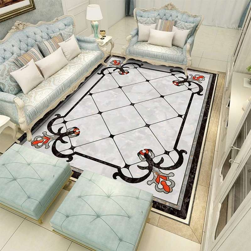 玄関マット キッチンマット 花 模様 ウィルトン織 花柄 屋内 室内 北欧 カラー おしゃれ 寝室 遊び毛防止 滑り止め付 手洗い 抗菌加工 和風 洗濯可 ペルシャ 風 滑り止め 40x60cm 浴室