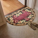 ドアマット 半円 吸水 滑り止め付き お風呂 40X65CM 足拭きマット 柔らかい 耐久良い 室内 玄関マット 洗える 手洗い 速乾 抗菌 バスマット ラバーマット 吸水 薔薇柄 洗面所 ひとり暮ら(3)
