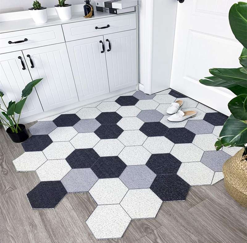 玄関マット 室内 オシャレ 北欧 ドアマット ラグマット 屋外 泥落としマット 洗える エントランスマット 耐磨耗性 防臭 業務用 家庭用 滑り止め付き 屋内 出入り口 玄関 60x90cm 美容室