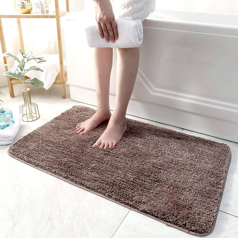 バスマット お風呂マット カラー 40x60 足ふきマット シャギー カーペット 速乾 丸洗い 快適 浴室 洗面所 脱衣所 玄関 キッチン 滑り止め付き 吸水 抗菌 防臭 快適 キッチン お風呂 玄関