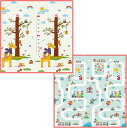 ベビープレイマット 180x120x1cm キッズ用プレイマット 折り畳み式 子供 薄手 厚手 両面使用可 遊び 学べる 楽しい 収納 安全 無味 衝撃緩和 清...