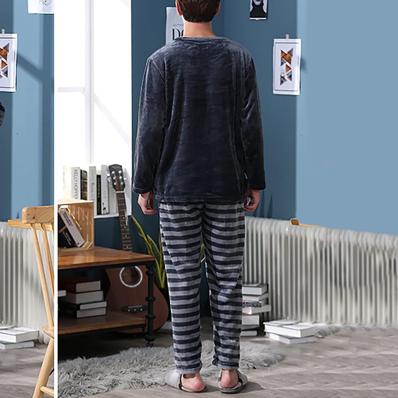 部屋着 メンズ 冬 パジャマ 暖かい 大きいサイズ クルーネック ルームウエアゆったりシルエット 両面フリース もこもこ おしゃれ 肌に優しい ふわふわな肌触り 快適 ネル起毛 あたっか 寝巻き 男