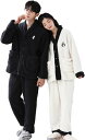 ペアパジャマ カップル 冬 パンダ柄 もこもこ 可愛い 前開き ペアルック 長袖 暖かい 厚手 フランネル 男女セット ルームウェア 恋人 夫婦 部屋着 結婚祝...
