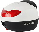 バイク リアボックス 32L トップケース バイクボックス バイク用ボックス 着脱可能式 大容量 原付 スクーター フルフェイス収納可能 ヘルメット入れ E36ホワイト+レッド(4)