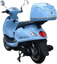 バイク リアボックス 36L トップケース バイクボックス バイク用ボックス 着脱可能式 大容量 原付 スクーター フルフェイス収納可能 ヘルメット入れ ブルー(4)