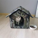 ペットアウトドアハウス 折りたたみ式ペットシェルター 猫ハウス 猫小屋 外猫ハウス S 屋外用 防雨 防水 耐候性 防水ねこ猫用 猫用トイレ 野良猫用トイレ 組...