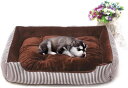 犬 ベッド ペットベッド 2XL 猫 犬 クッション ふわふわ 滑り止め 洗える ペットソファー 耐噛み 通気性 スクエア型 ストライプ柄 猫クッション ぐっす...