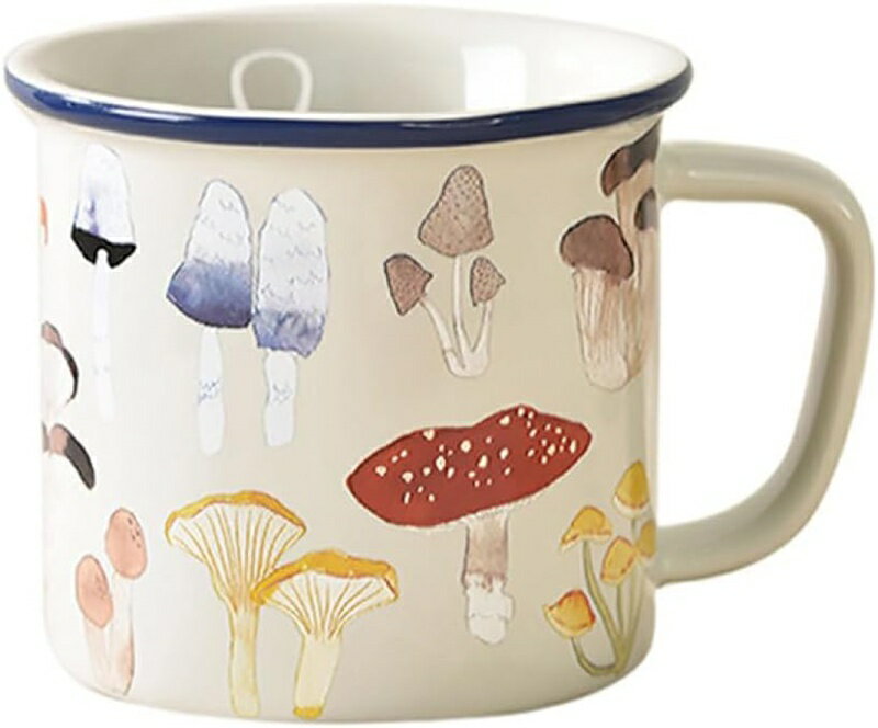 マグカップ 陶器 食器 キノコ柄 かわいい おしゃれ デザイン01 一人暮らし 洋食器 雑貨 軽い 軽量 小さ..