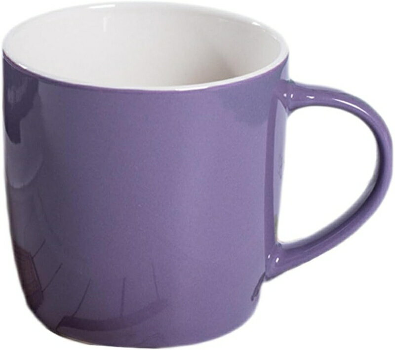 マグカップコーヒー マグ ライトパープル 単色 セラミックカップマグカップ ピンク 黄 薄緑色 水色 320ml レディースマグカップ プレゼント 結婚お祝い ...