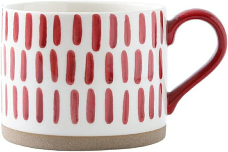 ヴィンテージ 陶器コーヒーカップ マグカップ コーヒー ドリンク 450ml ?茶 おしゃれ 和風 無地 ストライプ 食器 一人暮らしの男性と女性 デザイン プ...