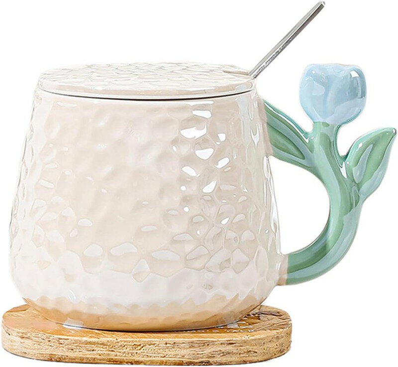 マグカップ シンプル 北欧風 フラワー 食器 コップ インテリア キッチン 北欧雑貨 モダン 普段使い 還暦 デザイン03 鮮やか キレイ コーヒーカップ 白湯...