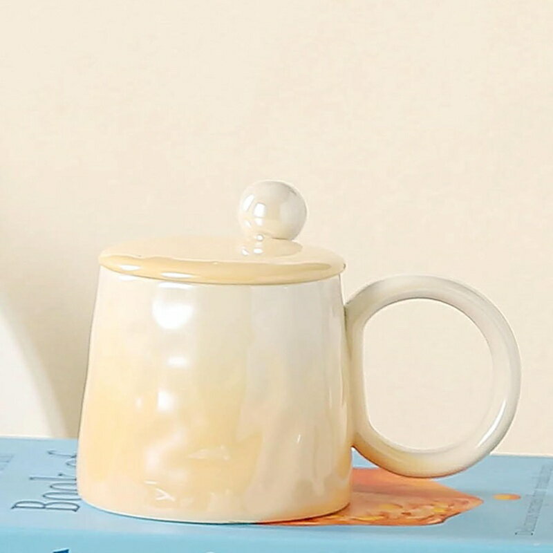 マグカップ 陶器 イエロー 業務用 カフェ ホテル 無地 シンプルなカップ 320ml 現代風 女の子 グラデーション デザイン コーヒー ミルク 牛乳 お茶 ...