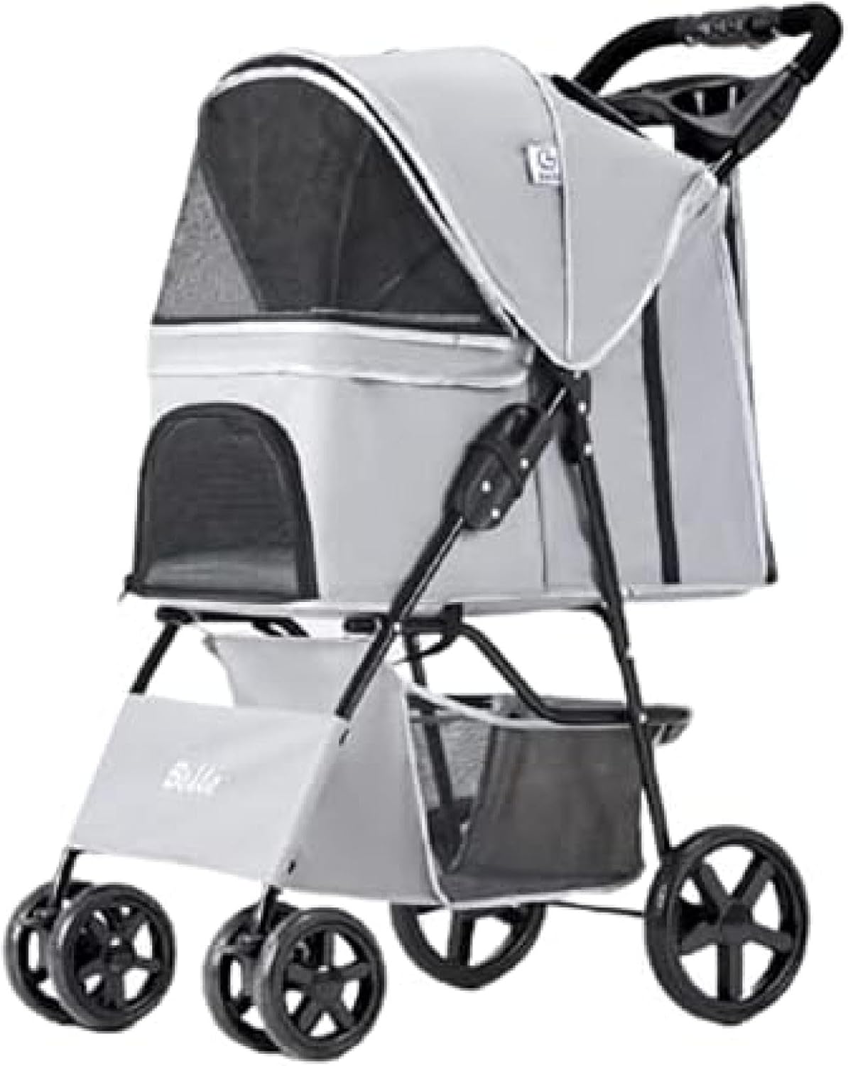 ペットカート 犬用ベビーカー 4輪 中型犬用 小型犬用ワンキートラベル折りたたみ自転車老犬 病気の犬 ..