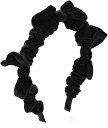 カチューシャ 髪飾り レディース ヴィンテージリボンヘアバンドソリッドカラーシンプルプレスヘアバンド ヘアアクセサリー (色 : Black Size : 11...