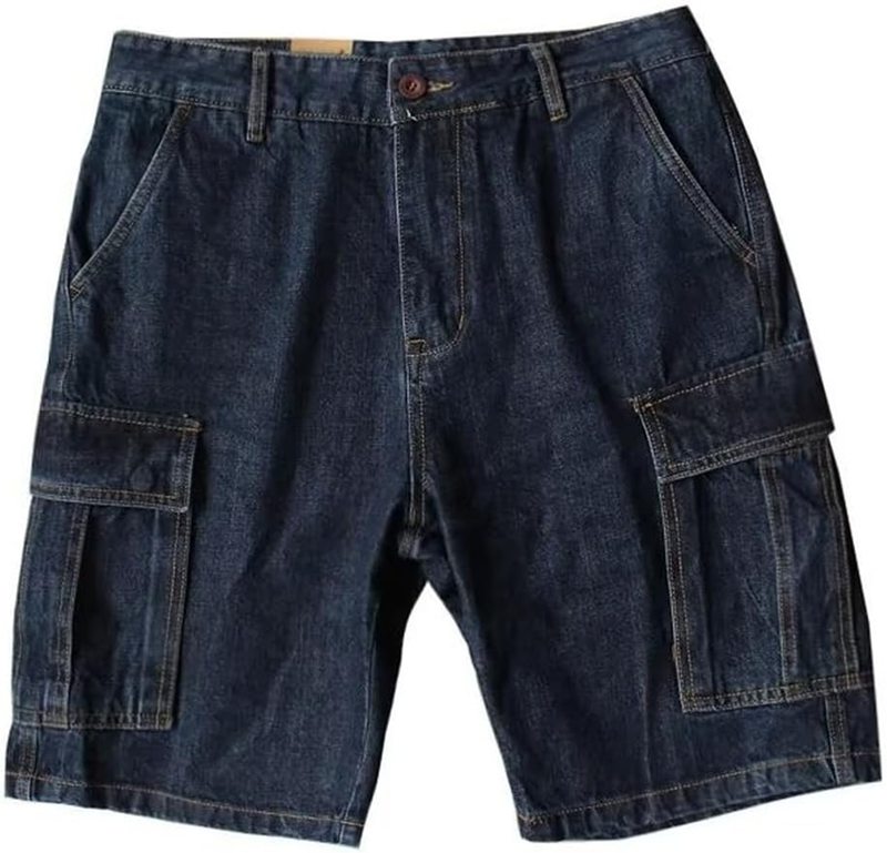 ショートパンツ ハーフパンツ デニム メンズ ジーパン 五分丈 ストレッチ 涼しい 短パンツ 無地 薄手 夏 ゆったり ジーンズ