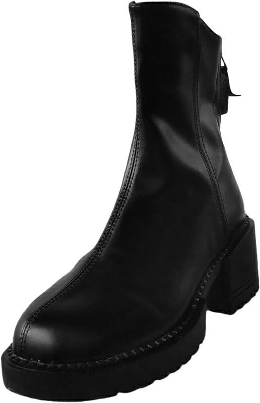 レディースブーツ大きいサイズ ブーツ レディース ショートブーツ 太ヒール 歩きやすい スノーブーツ ..