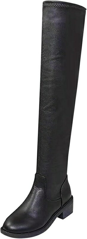 レディースブーツ大きいサイズ レディース ニーハイブーツ ローヒール ロング ブーツ 高筒ブーツ レデ..