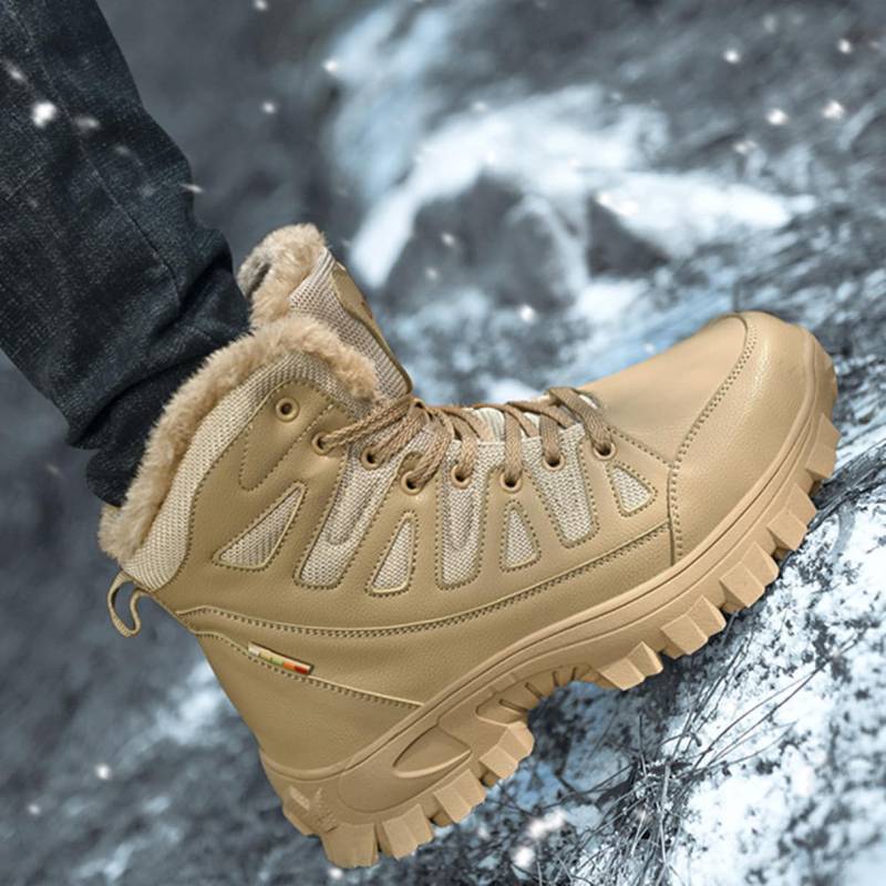 スノーシューズ メンズ スノー ブーツ ウィンターブーツ 防寒ブーツ 防水 冬用ブーツ 軽量 クライミングシューズ 秋 冬 レースアップブーツ 厚底 綿靴 雪靴 通勤 通学 アウトドア カジュアル