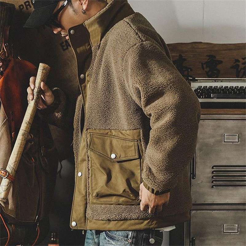 ジャケット メンズ ボアジャケット ボアコート アウター もこもこ 防寒 厚手 暖かい パーカー 大きいサイズ シンプル カジュアル ブルゾン 秋 冬