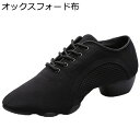 社交ダンス シューズ ラテンシューズ ダンスシューズ スタンダード サイドメッシュ オックスフォード布 ヒール 男女兼用 メンズ レースアップ 初心者 上級者 ...