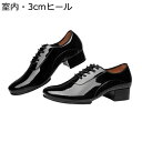 メンズ 社交ダンス ダンスシューズ エナメル キラキラ ラテンシューズ 本革 レザー 3cm/4.5cm スプリット dance 中ヒール ワルツ サルサ タン...