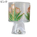 ゴブレット タンプラー 230ml チューリップ 鈴蘭 透明ガラスカップ グラス 青 紫 ピンク かわいい ワイングラス 女の子 レディース おしゃれ 手絵花柄...