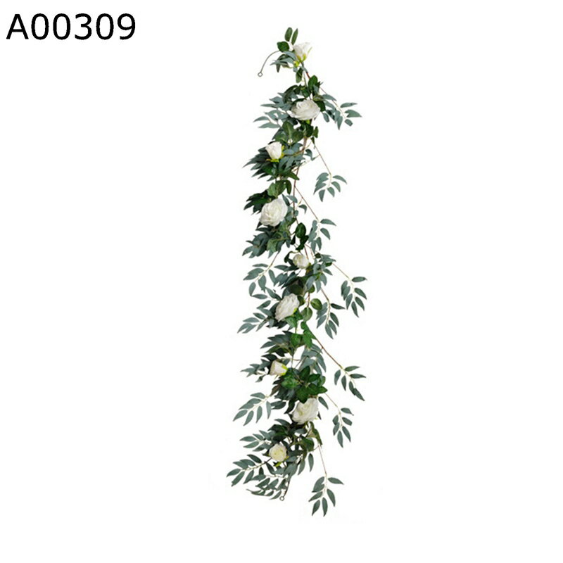 バラの花 造花 人工バラ花藤 観葉植物 造花 花藤 バラ 薔薇 ローズ 造花 シルクフラワー フラワー ガーランド ウェディングアーチ デコレーション インテリア ホーム オフィス ベランダ 装飾 人工観葉植物