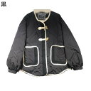 ジャケットジャケット レディース キルティング アヒル羽毛 アーガイル柄 ダウン入れ ボタン付き ボリューム袖 丸首 ダウン ポケット付き 長袖 秋 冬 暖か ...