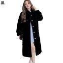 ファーコート レディース ふわふわ フェイクファー 防寒コート ボアコート ステンカラー ロングスリーブ 秋冬服 エコファー チェスターコート きれいめ かわい...