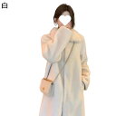 ウールコート ファーコート 毛皮コート レディース ロング丈 ファー襟 チェスターコート ボアジャケット ボアコート シンプル ゆったり 秋冬着 暖かい もこも...