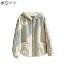 ファーコート もこもこ ボアジャケット フード レディース ジップアップ ボアコート ボアブルゾン ショート丈 秋服 冬服 フェイクファー 厚手 あったか フー...