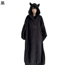 パジャマ 悪魔の角 かわいい 寝巻き ネグリジェ ワンピース ロング丈 レディース フランネル ナイトウェア 秋冬向き 発熱 防寒 ぱじゃま ふわもこ 地雷系 ...