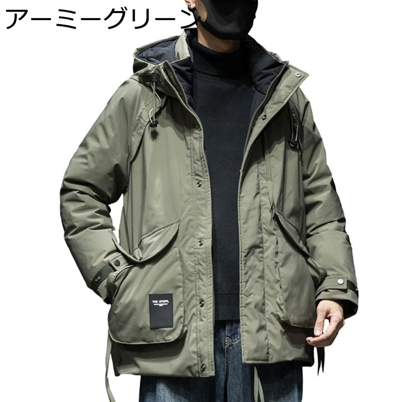 グースダウンコート メンズダウンジャケットアウトドア アウター 防寒対策 フェザ...
