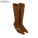 ロングブーツ スエード ポインテッドトゥ ハイヒール レディース 秋冬用 落ちない 脱げない 長ブーツ 長靴 騎士ブーツ 個性 セクシー ファッション おしゃれ 歩きやすい 履きやすい 快適