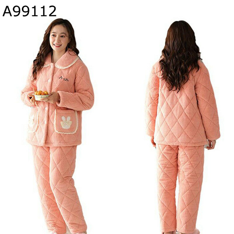 楽天アベブッパン冬物 ルームウェア 寝巻き 三層保温 厚手 もこふわ部屋着 レディースパジャマ 2点セット 前開き おおきいサイズ あったかい 防寒 心地よい 肌に優しい アウトドア お誕生日 クリスマス プレゼント