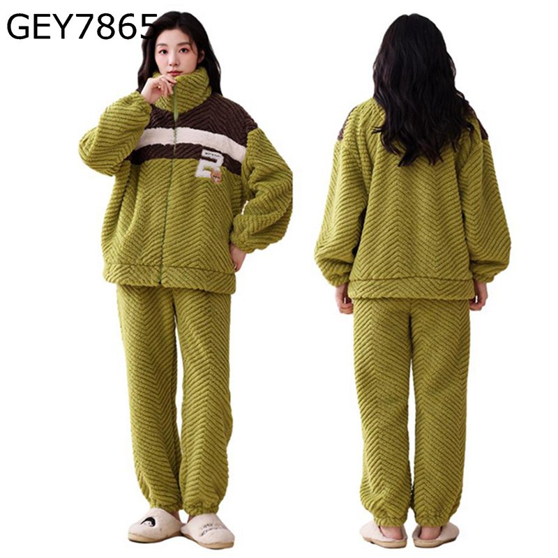 楽天アベブッパンレディース 前開きパジャマ もこふわ部屋着 二点セット ゆったり ナイトウェア 寝巻き 寝間着 厚手 柔らかい 防寒 心地よい 肌に優しい 冬 アウトドア 外泊 旅行 お誕生日 クリスマス プレゼント