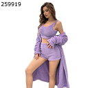 フランネルパジャマ レディース 上下3点set セクシー カーディガン ルームウェア もこもこ 二重起毛 発熱 寝巻き 無地 欧米風 柔らか ゆったり 秋冬着 ...