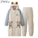 フランネルパジャマ メンズ レディース ルームウェア 上下set バスローブ 暖かい 二重起毛 ガウン かわいい もこもこ 厚い 快適 ゆったり 秋冬着 ぱじゃ...