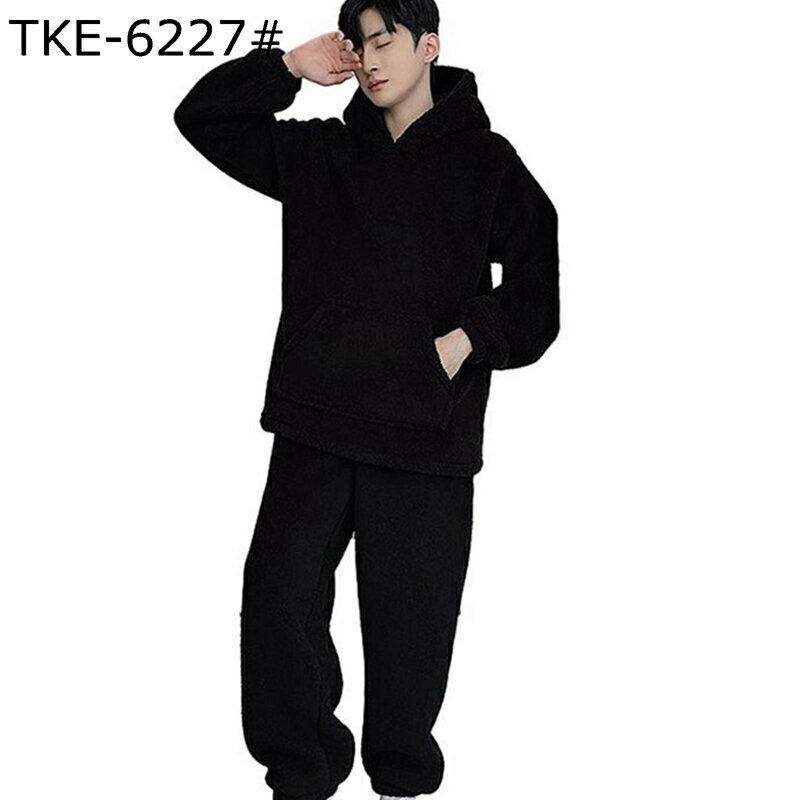 メンズ パジャマ 家着 秋冬 フランネル 長袖 ロングパンツ 上下セット 厚手 防寒 あったか ふわふわ 肌触り 快適 寝間着 熟睡 お出掛け 大きいサイズ セットアップ