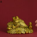 金蟾 置物 風水グッズ 三脚 銭蛙 カエル 元寶 金運祈願 風水置物 招財 開運 商売繁盛 財運 招福 金運アップ 風水アイテム ホーム インテリア オフィス装...