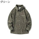 カジュアルシャツ メンズ シャツジャケット 長袖 開襟 ゆったり 韓国 おしゃれ ストリート 落書き プリント 春秋 秋冬 レトロ カジュアル スポーツ アウトドア オーバーサイズ(4)