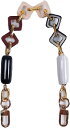 15インチ ファッショナブル ジオメトリ 形状 女性 ハンドバッグ アクセサリー ハンドル パース チェーン アクリル 樹脂 ラグジュアリー ストラップ クラッ...