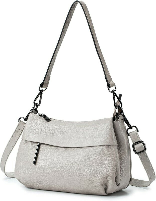 ショルダーバッグ 本革 レディース 2way 斜め掛けバッグ ハンドバッグ 斜めがけ 肩がけ 手提げ ファスナーポケット付き 軽量 小さめ おしゃれ 大容量 柔らかい シンプル カジュアル 手持ち