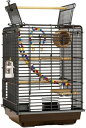 鳥籠 鳥かご インコ 鳥 ケージ 小型 持ち運び スクエアブラックディープドオウムケージ 大きくて掃除しやすい鳥かご フードボックス付きの鳥の別荘 インストールが簡単 伝統工芸 お掃除簡単 中型鳥向き